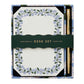 The Blue Hydrangea Desk Accessory Collection by Riffle Paper Co. includes a floral-bordered notepad and gold pen, making it the perfect addition to any workspace.