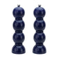 The Hive Bobbin Salt & Pepper Grinder Set features glossy dark blue mills with silver knobs and ceramic grinders, displayed against a white background.