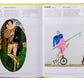 Open Phaidon The Art Book displaying pages with images of contemporary artists' artworks and accompanying text descriptions.