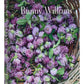 Book cover for Bunny Williams Book Signing by HIVE Home, Gift and Garden, known for interior design, showing a basket of purple clover flowers and green leaves.