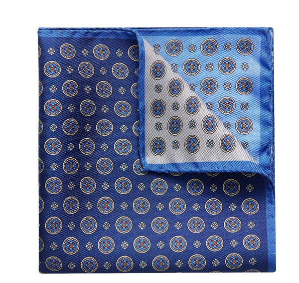 Eton Blue Silk Pocket Square