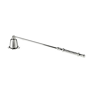 The EDZARD Silver Plated Candle Snuffer features a long handle and bell-shaped end, offering a stylish and safe way to extinguish candles in your home.