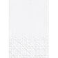 Haute Home’s Cane Bath Collection features a white rectangular Italian linen napkin with a geometric lattice pattern along the bottom edge. The napkin has a plain background and appears unused.