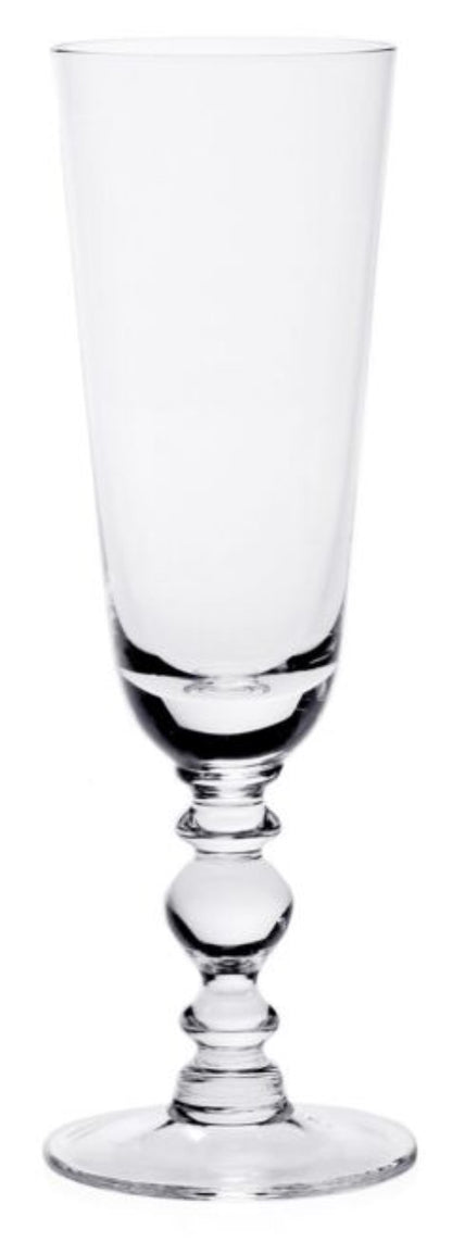 The Fanny Clear Collection wine glass by William Yeoward Crystal features a classical bowl and decorative stem, shown empty on a white background.