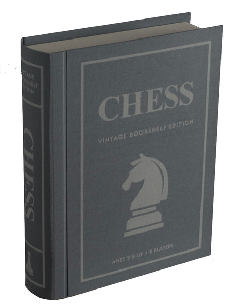 A WS Game Company Chess Vintage Bookshelf Edition designed to look like a classic book.