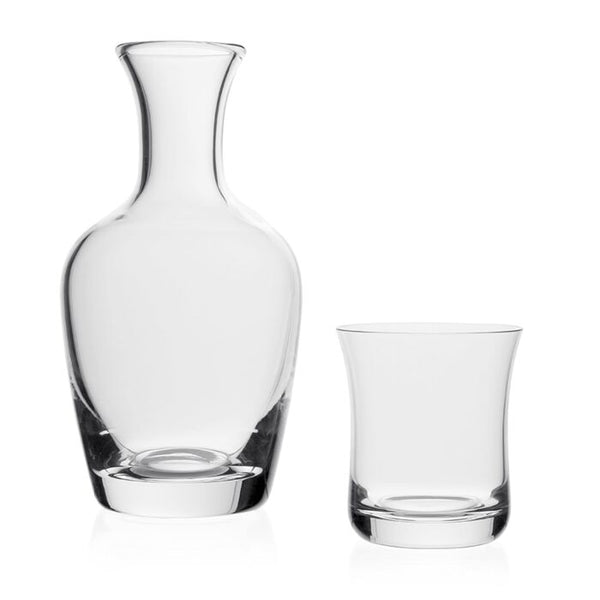 Handmade William Yeoward Crystal Classic Carafe and Tumbler set on a white background.