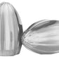 Two clear, textured acrylic salt and pepper shakers from the Bonnie and Clyde Collection by Mario Luca Giusti are displayed—one upright, one on its side—showcasing the brand’s modern style and innovative design.