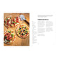 Three flatbread pizzas, a pizza cutter, and pizza slices are displayed on a wooden surface to the left; on the right page, The College Kitchen by Penguin Random House features a flatbread pizza recipe with ingredients and directions—an ideal choice for anyone seeking easy student meals or budget-friendly recipes.