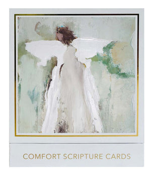 An abstract angel painting with blurred features, inspired by Anne Neilson, adorns the Anne Neilson: Comfort Scripture Cards box.