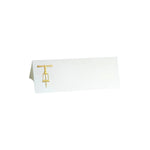The Printery Gold Corkscrew Place Card Set features white tented cards with a gold corkscrew illustration on the left side.
