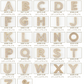 A display of Herend Letters, A to Z and an ampersand, each with hand-painted designs, product numbers, dimensions, and prices shown below; catalog dated January 2025.