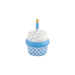 The Herend Cupcake with Candle is a hand-painted porcelain figurine featuring a blue base, white frosting with colorful dots, and an unlit candle—perfect as a charming decorative accent for any setting.
