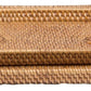 The Dalton Bath Collection by Pigeon & Poodle features two handcrafted rectangular rattan trays with raised edges and intricate woven patterns, designed to nest inside each other.