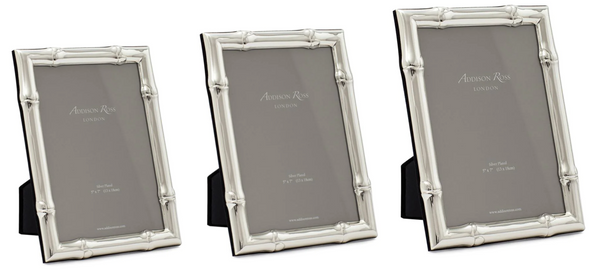 Addison Ross Wide Bamboo Silver Plated Photo Frame Collection