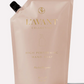 Blush-colored L’Avant Collective Blushed Bergamot hand soap refill pouch with a black cap and gold text.
