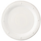 A round white ceramic dinner plate from Juliska’s Berry & Thread Classic Whitewash Dinnerware Collection, featuring a subtle beaded edge and small raised dot accents along the rim.