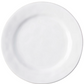 The Puro Whitewash Dinnerware Collection by Juliska features a plain, round white ceramic plate—perfect for any neutral palette and ideal for serving savory tapas or teatime treats.