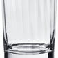 The Corinne Collection tumbler by William Yeoward Crystal is a clear, straight-sided glass with a thick base and an elegant Jazz Age-inspired pattern, shown against a plain white background.