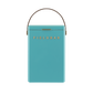 A turquoise rectangular cooler from the Fieldbar Drinks Box Cooler Collection, featuring gold "Fieldbar" lettering, a brown handle, and front-facing design for lasting thermal performance.
