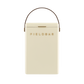 The Fieldbar Drinks Box Cooler Collection features a cream-colored, durable cooler with a brown handle and gold "FIELDBAR" logo, designed for superior thermal performance.
