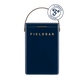 A durable rectangular navy blue Fieldbar Drinks Box Cooler Collection cooler with excellent thermal performance, a handle, and a circular "Flagship Colour" badge in the top right corner.