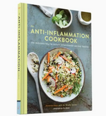 Rewritten sentence: “The Anti-Inflammation Cookbook by Chronicle Books, showcasing a vibrant quinoa salad in a white bowl on its cover alongside serving utensils and condiments, features delicious anti-inflammatory recipes made with wholesome ingredients.”.
