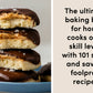 Three chocolate-covered cookies stacked on a blue plate, alongside text promoting Sally’s Baking 101 by Penguin Random House—a baking book featuring 101 foolproof recipes for all skill levels, perfect for creating delicious homemade baked goods.