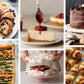 A tempting collage showcases six classic baked-from-scratch recipes from Sally’s Baking 101 by Penguin Random House—including lemon blueberry bundt cake, cheesecake with cherry topping, chocolate layer cake, vegetable tart, berry pavlova, and soft pretzel bites—inspired by Sally’s signature baking style.