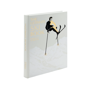 Graphic Image's "The Ultimate Ski Book" features a skier in mid-air against a light mountain background—a perfect tribute to ski culture.