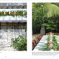 A long outdoor dining table draped in white, paired with wooden chairs and a centerpiece of tropical leaves and fruit—set on a stone patio amid lush greenery—captures the party inspiration found in “An Entertaining Story” by Common Ground.