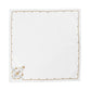 Introducing the Heidi Gold/Silver Embroidered Napkin Set by Juliska—a set of white linen blend napkins adorned with an elegant gold Alpine floral motif embroidered along the border and in one corner. These sophisticated embroidered table napkins add a refined touch to any setting, perfect for those seeking timeless elegance.