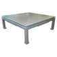The CFW-21 Custom Cocktail Table by T3 Custom Furniture features a square gray wood design with a geometric top and straight legs. Styled in Soho Hemp Blue and Gray, it brings modern flair to any contemporary interior.