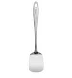 The Cuisinart Stainless Steel Solid Turner features a flat, rectangular head and a long handle, ideal for lifting and flipping foods. Shown from above on a white background.
