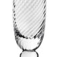 The William Yeoward Crystal Venetia Drinkware Collection features clear crystal goblets with spiral-patterned bowls, Venetian-inspired elegant stems, rounded accents, and wide flat bases.