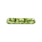 The Nashi Home Serveware Collection, Forest by Nashi Home features a rectangular green marbled ceramic tray with three compartments—ideal for serving or as a chic home decor accent, shown on a white background.