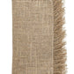The Kim Seybert Fringe Napkin Set, featuring beige napkins with frayed edges, brings subtle farmhouse chic to your table setting—ideal for adding stylish charm to any occasion.