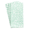 Block Print Leaves Napkin Collection - Green/ White Set of 4