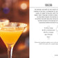 Three martini glasses filled with an orange cocktail are featured in the foreground, accompanied by a recipe for a Sidecar—a classic 1920s cocktail—alongside a cocktail shaker illustration, all showcased as part of “Gatsby Cocktails” by Simon & Schuster.