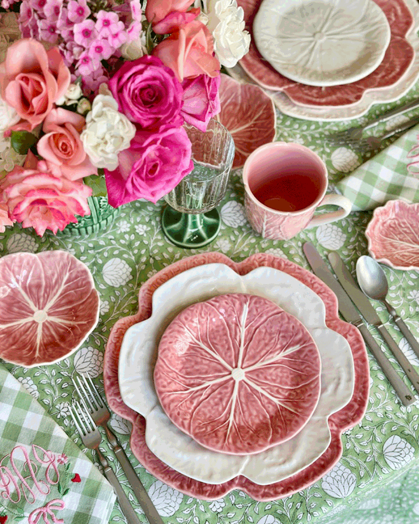 Pink Cabbage Leaf Dinnerware & Serveware Collection l HIVE Palm Beach