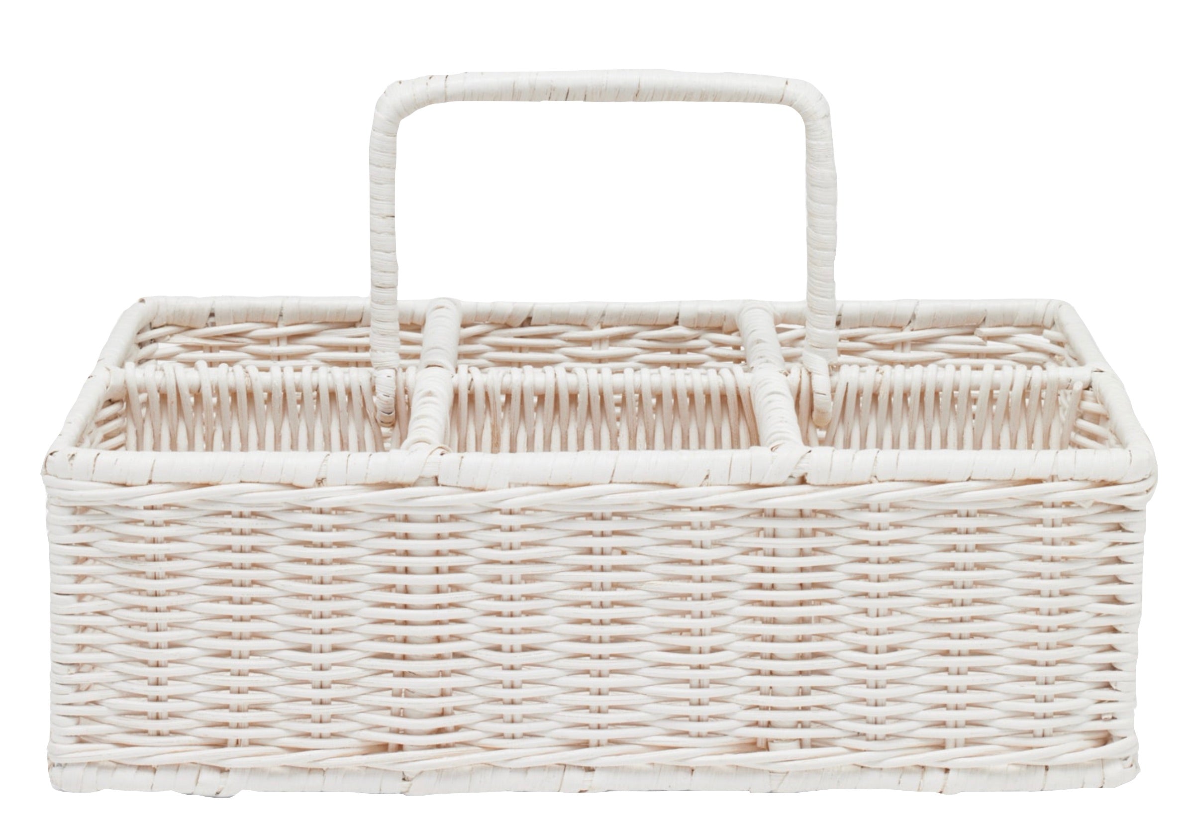 Micaela White Rattan Serveware Collection