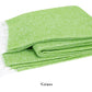 The Pezzo Throw Collection by Matouk features a folded light green brushed cotton blanket with white fringes on one end. Cozy and inviting, it's perfect for adding warmth and style to any space.