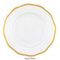 The Herend Gwendolyn White and Gold Collection salad plate features white porcelain with a 24k gold scalloped rim, shown on a white background with "Salad Plate" below—perfect for fans of artistic fine tableware.