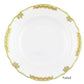 The Herend Princess Victoria Green Collection salad plate features a scalloped porcelain design with gold and green trim, hand-painted accents, and "Salad" printed in the bottom right corner.