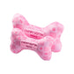 Two Haute Diggity Dog Pink Checker Chewy Vuiton Bone plush squeaky toys with a checkered pattern and "Chewy Vuiton Paris" embroidery—stylish fun for your pampered pup.