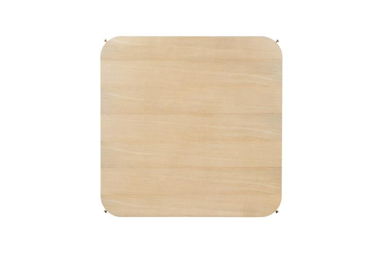 Highland House Willie Oak Game Table with a light wood tabletop and rounded corners, shown from above on a white background—a luxury addition to any game room.