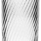 The Venetia Drinkware Collection by William Yeoward Crystal features a clear crystal tumbler with a vertical swirl pattern inspired by Venetian glassmaking, shown straight on against a white background.