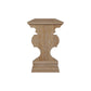 The 17Th C. Italian Console by Hickory Chair is a wooden pedestal table featuring ornate, carved sides and a square top with a light, natural finish, inspired by European period furniture.