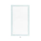 The Egoist Border Bath Rug by Graccioza, a rectangular white Egyptian cotton rug with a customizable light blue border, is centered on a white background with the word "Ice" printed below.