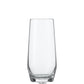A clear, empty glass tumbler with a slightly tapered shape from the Fortessa Pure Collection, set against a white background.