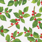 The Painted Holly White Collection by Caspari features green leaves and red berries on white, ideal for festive table settings or party supplies to brighten any holiday gathering.